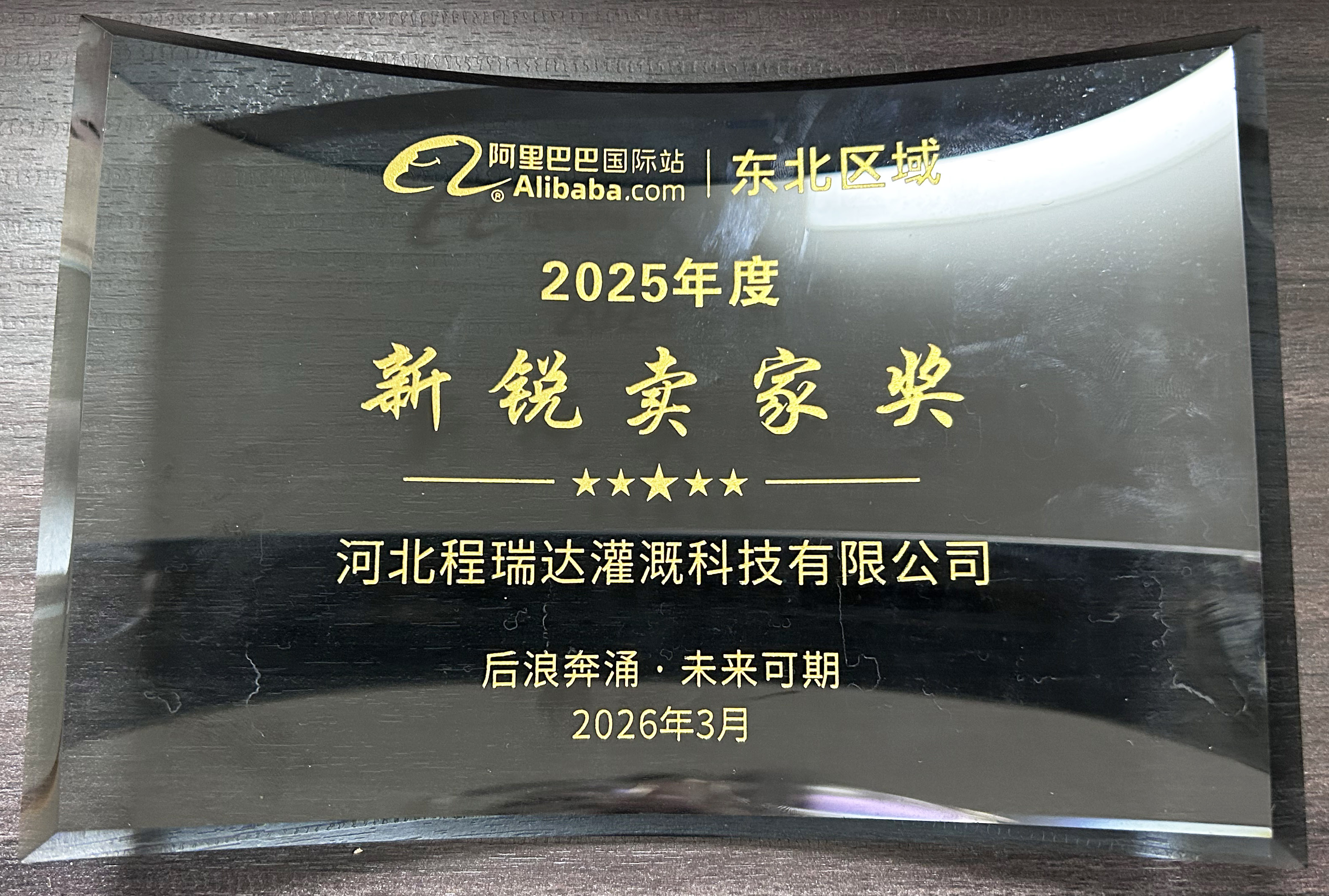 淮北程瑞达灌溉 | 荣获阿里国际站新锐卖家奖